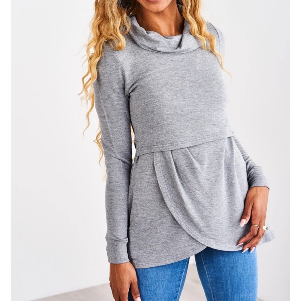Latched Mama Petal Front Nursing Pullover (Small,